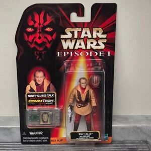 1998 Star Wars Episode I Ric Olie Action Figure CommTech Chip Hasbro, 84109, NEW